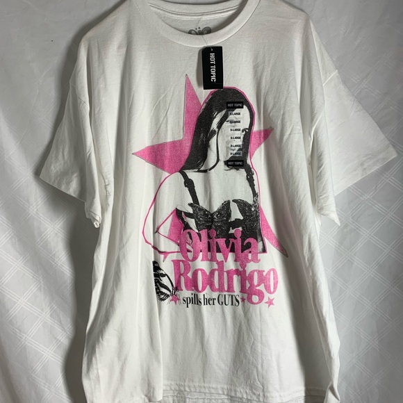 Olivia Rodrigo Spills her Guts Sour era graphic T color pop - Picture 1 of 4